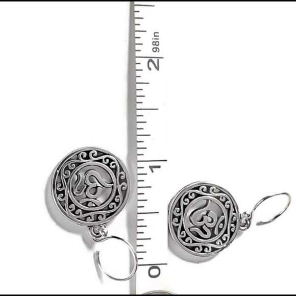 NEW Handcrafted mandala disk dangle earrings - Picture 7 of 7